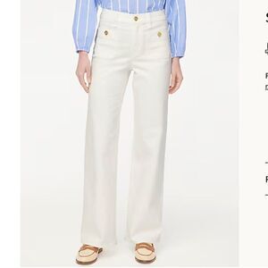 J. Crew Factory CG417 Slim wide-leg sailor jean in all-day stretch white 31
